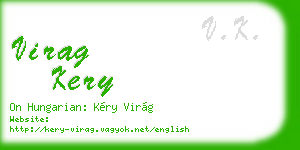 virag kery business card